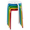 Plastic Nesting Stack Stools, 17.5"Height, Assorted Colors (5 Pack)
