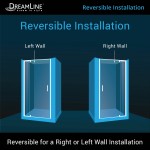 Flex 28-32 in. W x 72 in. H Semi-Frameless Pivot Shower Door in Chrome