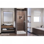 Flex 28-32 in. W x 72 in. H Semi-Frameless Pivot Shower Door in Chrome