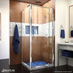 Flex 30 1/2 in. D x 28-32 in. W x 72 in. H Semi-Frameless Pivot Shower Enclosure in Chrome