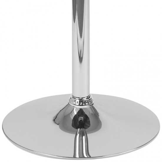 23.5'' Round Adjustable Height Rustic Pine Wood Table (Adjustable Range 26.25'' - 35.5'')
