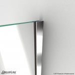 Unidoor Plus 32 1/2 in. W x 30 3/8 in. D x 72 in. H Frameless Hinged Shower Enclosure in Chrome