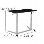 Sit-Down, Stand-Up Black Computer Ergonomic Desk with 37.375"W Top (Adjustable Range 29" - 40.75")