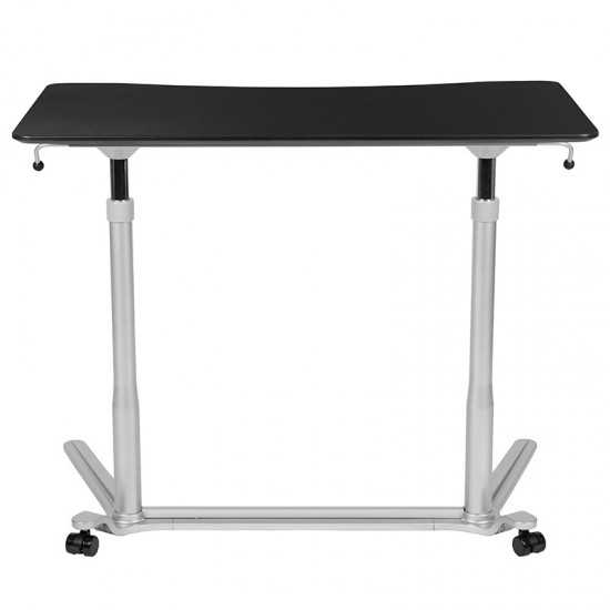 Sit-Down, Stand-Up Black Computer Ergonomic Desk with 37.375"W Top (Adjustable Range 29" - 40.75")