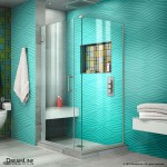 Unidoor Plus 36 1/2 in. W x 34 3/8 in. D x 72 in. H Frameless Hinged Shower Enclosure in Brushed Nickel