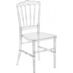 Flash Elegance Crystal Ice Napoleon Stacking Chair