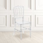 Flash Elegance Crystal Ice Napoleon Stacking Chair