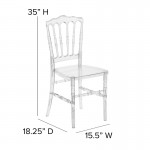 Flash Elegance Crystal Ice Napoleon Stacking Chair