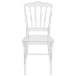 Flash Elegance Crystal Ice Napoleon Stacking Chair