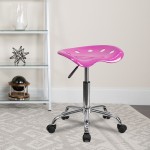 Vibrant Candy Heart Tractor Seat and Chrome Stool