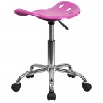 Vibrant Candy Heart Tractor Seat and Chrome Stool