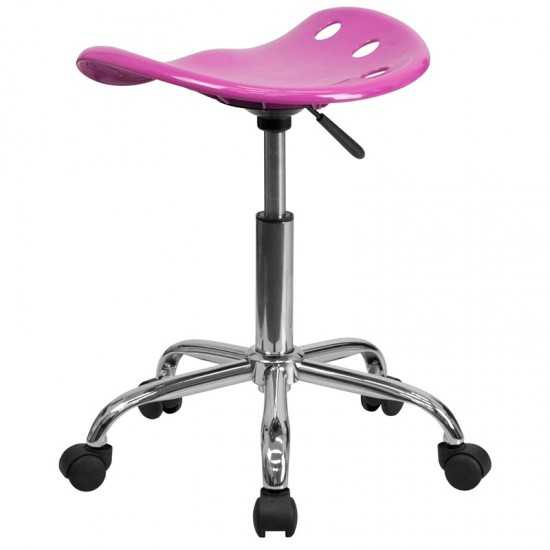 Vibrant Candy Heart Tractor Seat and Chrome Stool