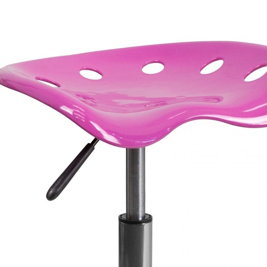 Vibrant Candy Heart Tractor Seat and Chrome Stool