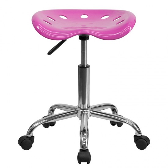 Vibrant Candy Heart Tractor Seat and Chrome Stool