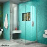 Unidoor Plus 40 1/2 in. W x 30 3/8 in. D x 72 in. H Frameless Hinged Shower Enclosure in Brushed Nickel