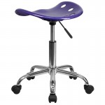 Vibrant Violet Tractor Seat and Chrome Stool