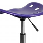 Vibrant Violet Tractor Seat and Chrome Stool