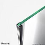 Flex 36 in. D x 36 in. W x 74 3/4 in. H Semi-Frameless Pivot Shower Enclosure in Chrome with Corner Drain White Base