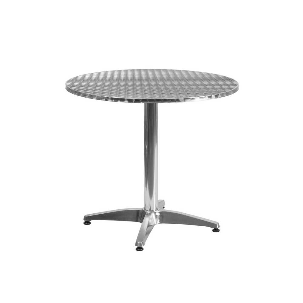 31.5'' Round Aluminum Indoor-Outdoor Table with Base