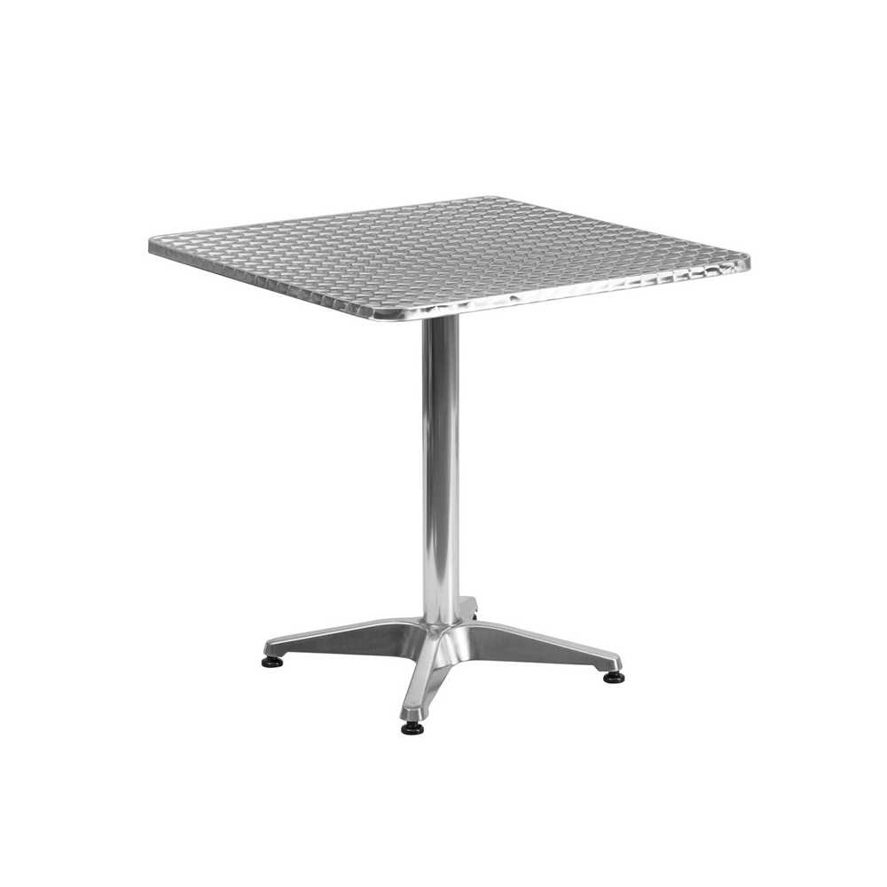 27.5'' Square Aluminum Indoor-Outdoor Table with Base 27.5'' Square Aluminum Indoor-Outdoor Table with Base