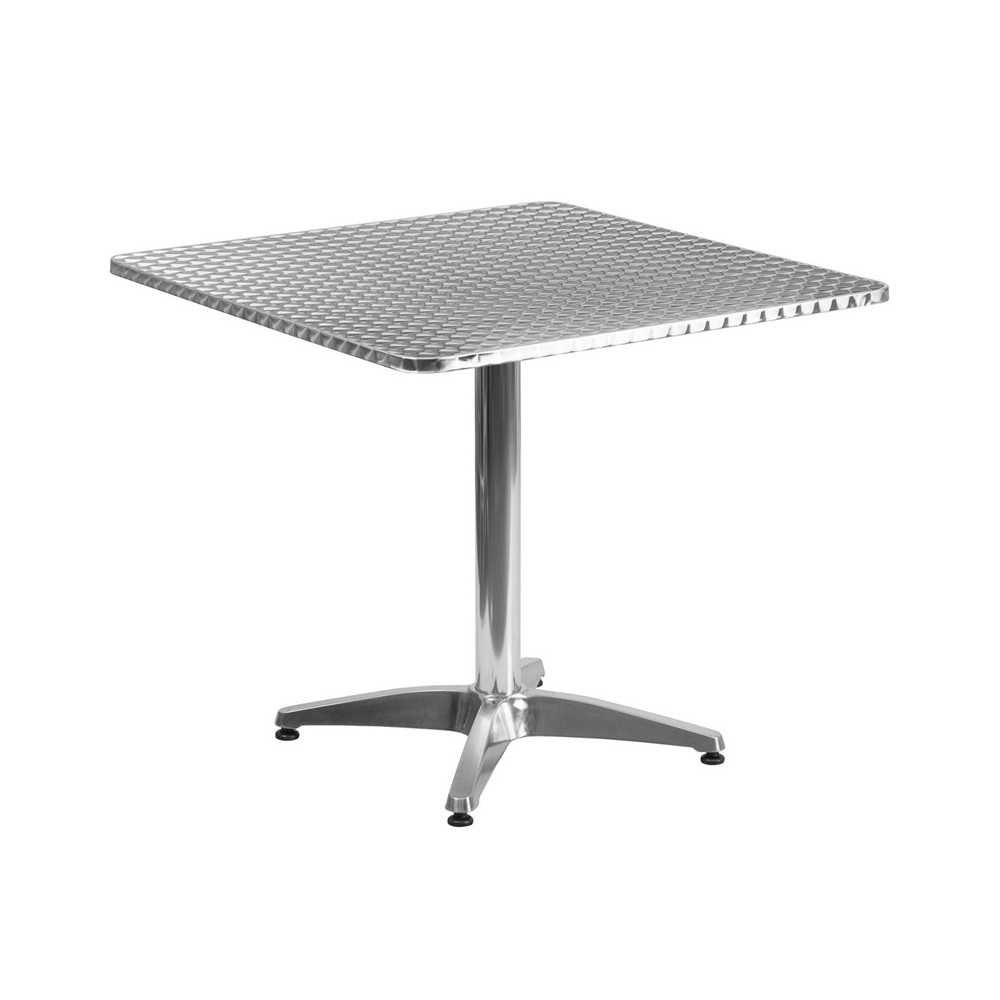 31.5'' Square Aluminum Indoor-Outdoor Table with Base 31.5'' Square Aluminum Indoor-Outdoor Table with Base