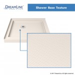 Flex 36 in. D x 36 in. W x 74 3/4 in. H Semi-Frameless Pivot Shower Enclosure in Brushed Nickel and Biscuit Base Kit