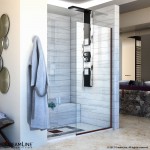 Linea Single Panel Frameless Shower Screen 30 in. W x 72 in. H, Open Entry Design in Oil Rubbed Bronze