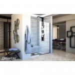 Linea Single Panel Frameless Shower Screen 30 in. W x 72 in. H, Open Entry Design in Oil Rubbed Bronze