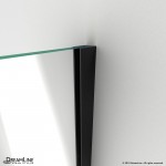 Unidoor Plus 49 1/2 in. W x 30 3/8 in. D x 72 in. H Frameless Hinged Shower Enclosure in Satin Black