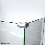 Linea Two Adjacent Frameless Shower Screens 30 in. W x 72 in. H each, Open Entry Design in Brushed Nickel