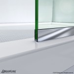 Linea Two Adjacent Frameless Shower Screens 34 in. and 30 in. W x 72 in. H, Open Entry Design in Chrome