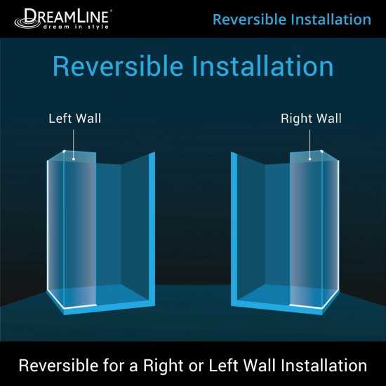 Linea Two Adjacent Frameless Shower Screens 34 in. and 30 in. W x 72 in. H, Open Entry Design in Brushed Nickel
