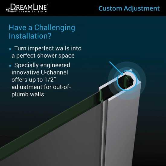 Linea Two Adjacent Frameless Shower Screens 30 in. and 34 in. W x 72 in. H, Open Entry Design in Brushed Nickel