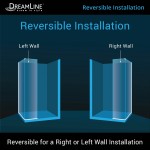 Linea Two Adjacent Frameless Shower Screens 30 in. and 34 in. W x 72 in. H, Open Entry Design in Brushed Nickel