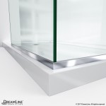 Linea Two Adjacent Frameless Shower Screens 30 in. and 34 in. W x 72 in. H, Open Entry Design in Brushed Nickel