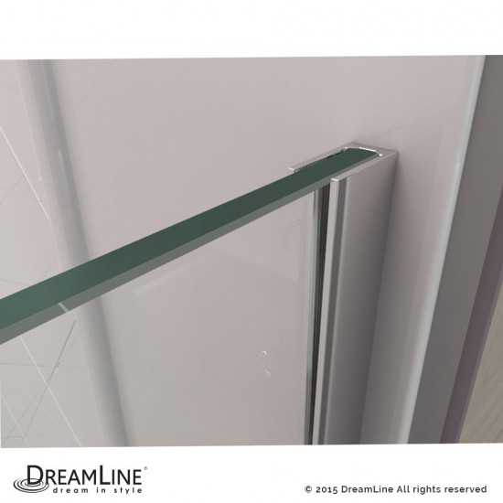 Linea Two Adjacent Frameless Shower Screens 34 in. W x 72 in. H each, Open Entry Design in Oil Rubbed Bronze