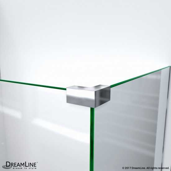 Linea Two Adjacent Frameless Shower Screens 34 in. W x 72 in. H each, Open Entry Design in Oil Rubbed Bronze
