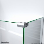 Linea Two Individual Frameless Shower Screens 34 in. and 30 in. W x 72 in. H, Open Entry Design in Brushed Nickel