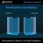 Linea Two Individual Frameless Shower Screens 30 in. and 34 in. W x 72 in. H, Open Entry Design in Oil Rubbed Bronze