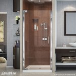 Elegance 34-36 in. W x 72 in. H Frameless Pivot Shower Door in Chrome