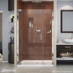 Elegance 37 1/4 - 39 1/4 in. W x 72 in. H Frameless Pivot Shower Door in Chrome