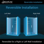 Elegance 37 1/4 - 39 1/4 in. W x 72 in. H Frameless Pivot Shower Door in Chrome