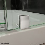 Elegance 42 1/2 - 44 1/2 in. W x 72 in. H Frameless Pivot Shower Door in Oil Rubbed Bronze