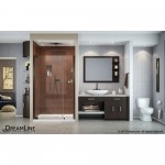 Elegance 47 3/4 - 49 3/4 in. W x 72 in. H Frameless Pivot Shower Door in Oil Rubbed Bronze