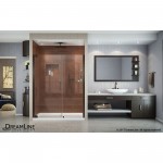 Elegance 49 1/4 - 51 1/4 in. W x 72 in. H Frameless Pivot Shower Door in Oil Rubbed Bronze