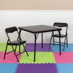 Kids Black 3 Piece Folding Table and Chair Set