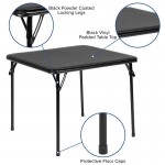 Kids Black 3 Piece Folding Table and Chair Set