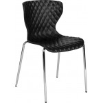 Lowell Contemporary Design Black Plastic Stack Chair