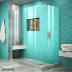 Unidoor Plus 57 1/2 in. W x 34 3/8 in. D x 72 in. H Frameless Hinged Shower Enclosure in Brushed Nickel