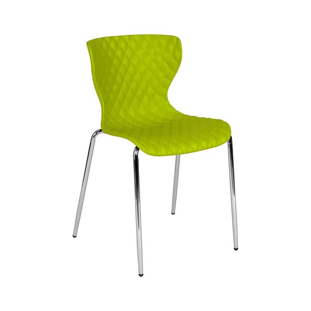 Lowell Contemporary Design Citrus Green Plastic Stack Chair